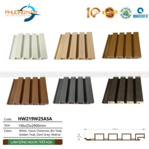 Lam Sóng Gỗ Nhựa ASA Hwood HW219W25ASA